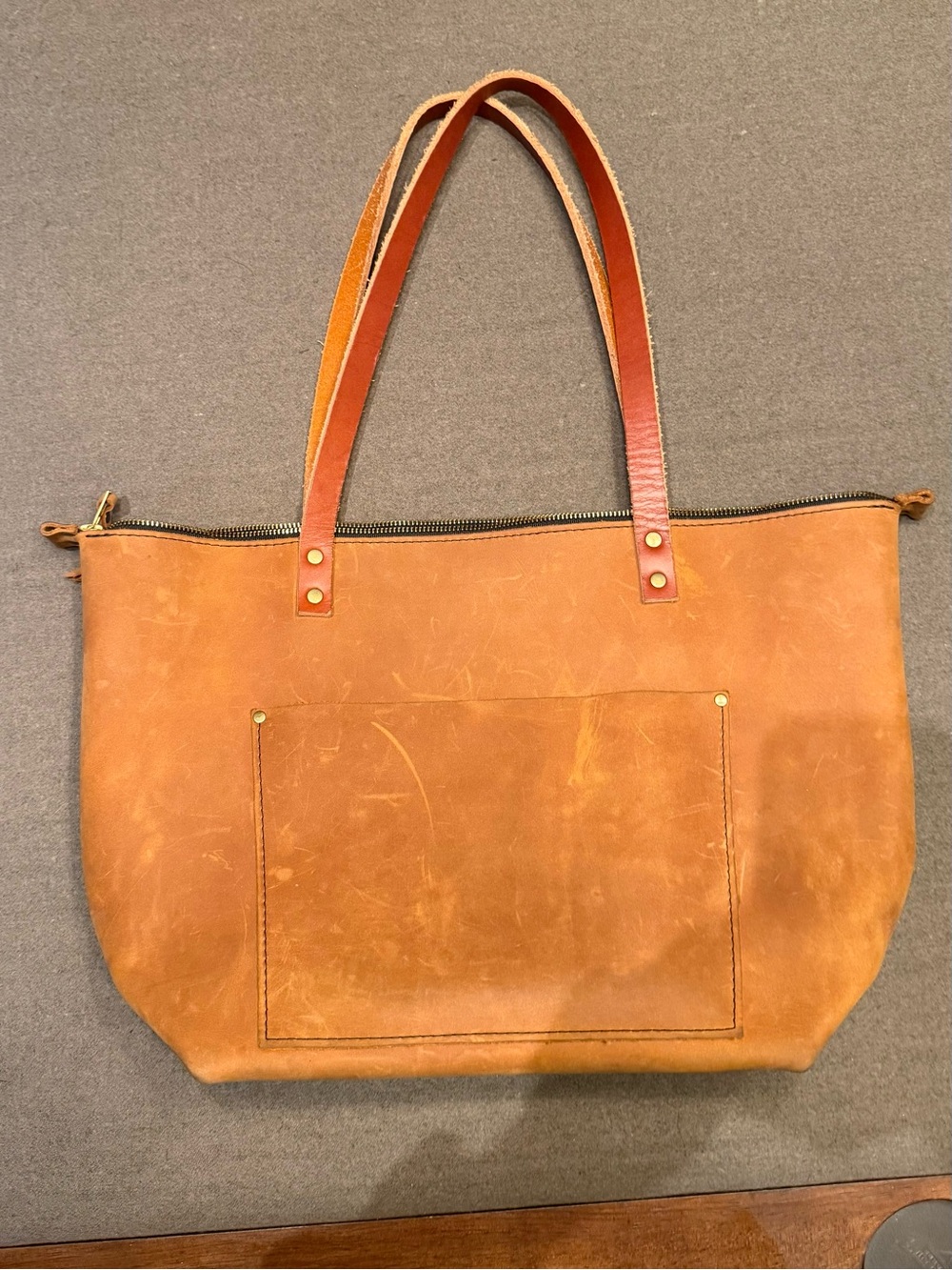 Portland Leather Goods Oversized Tote Bag in Brushed Tan